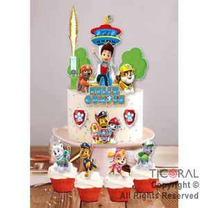ESCENOGRAFIA  PAW PATROL (15 UNIDADES + 1 BENGALA)